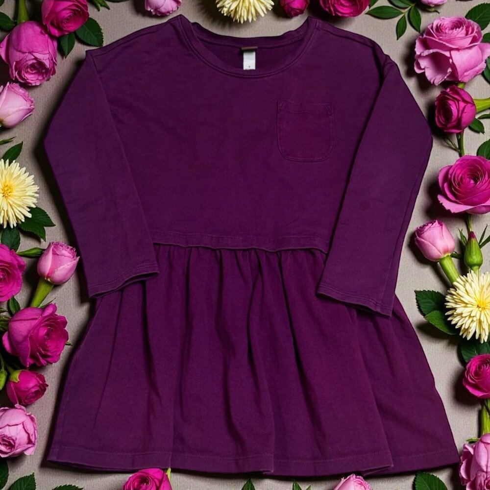 Tea Collection Long Sleeve Purple School Dress Pocket‎ Play Dainty Capsule 6
